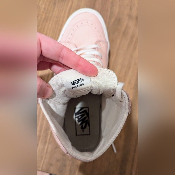 Vans Sk8-Hi Platform Sneaker (Women) Leather Pink Size 8 - Picture 11 of 11